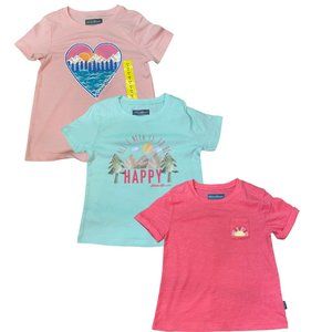 Eddie Bauer Youth Girls 3-Pack T-Shirt Set - Pink, (6) Size Small